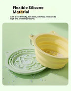 3-in-1 Collapsible Silicone Dog Bowl | Slow Feeder, Strong Suction & Travel Hook cj us