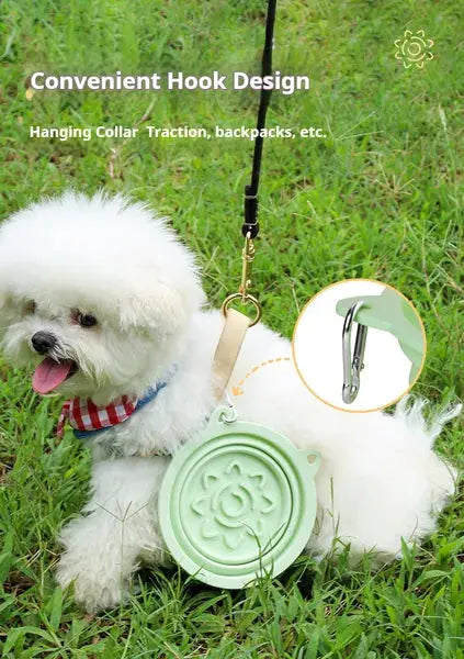 3-in-1 Collapsible Silicone Dog Bowl | Slow Feeder, Strong Suction & Travel Hook cj us