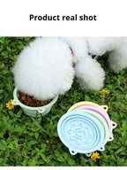 3-in-1 Collapsible Silicone Dog Bowl | Slow Feeder, Strong Suction & Travel Hook cj us